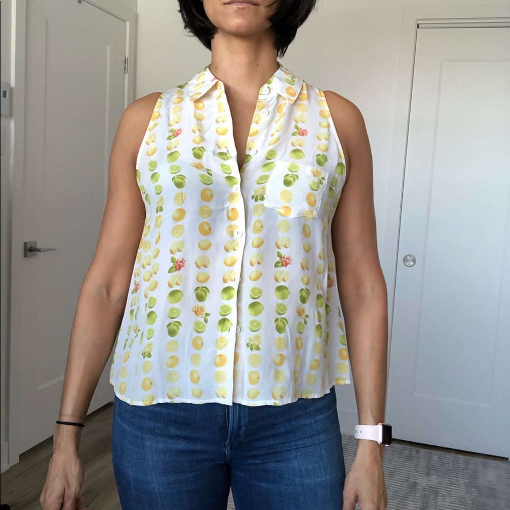 Equipment button up tank top, XS
